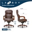 La-Z-Boy Delano Big & Tall Executive Office Chair Mahogany Chestnut Brown
