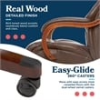 La-Z-Boy Delano Big & Tall Executive Office Chair Mahogany Chestnut Brown