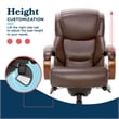 La-Z-Boy Delano Big & Tall Executive Office Chair Mahogany Chestnut Brown