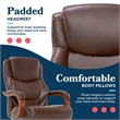 La-Z-Boy Delano Big & Tall Executive Office Chair Mahogany Chestnut Brown