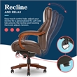 La-Z-Boy Delano Big & Tall Executive Office Chair Mahogany Chestnut Brown