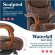 La-Z-Boy Delano Big & Tall Executive Office Chair Mahogany Chestnut Brown