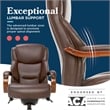 La-Z-Boy Delano Big & Tall Executive Office Chair Mahogany Chestnut Brown