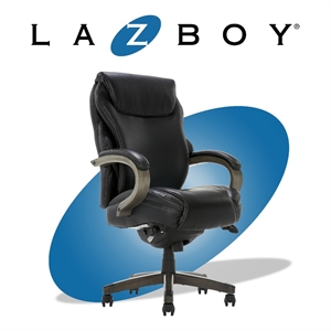 la-z-boy hyland executive office chair with air lumbar technology black
