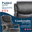La-Z-Boy Delano Big & Tall Executive Office Chair Weathered Black Bonded Leather