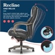 La-Z-Boy Delano Big & Tall Executive Office Chair Weathered Black Bonded Leather