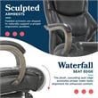 La-Z-Boy Delano Big & Tall Executive Office Chair Weathered Black Bonded Leather