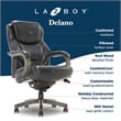 La-Z-Boy Delano Big & Tall Executive Office Chair Weathered Black Bonded Leather