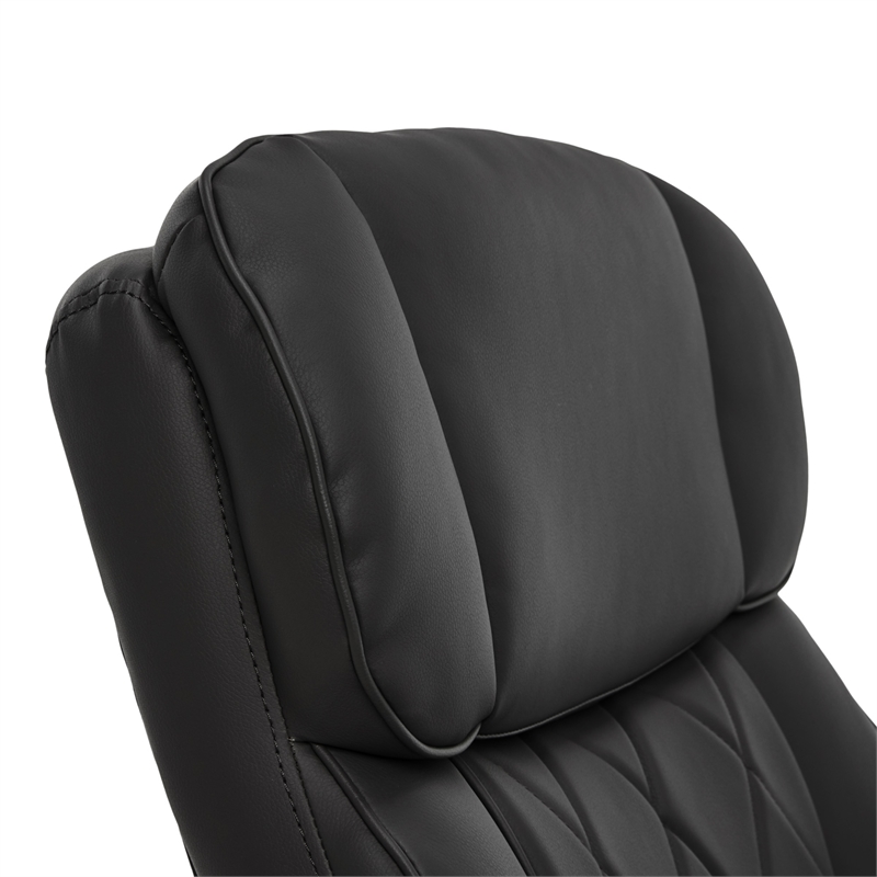 LaZBoy Sutherland Quilted Leather Executive Office Chair Black Bonded