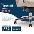La-Z-Boy Sutherland Quilted Fabric Executive Office Chair Cream