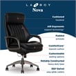 La-Z-Boy Nova High Back Modern Executive Office Chair Vegan PU Leather in Black