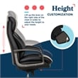 La-Z-Boy Nova High Back Modern Executive Office Chair Vegan PU Leather in Black