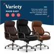 La-Z-Boy Nova High Back Modern Executive Office Chair Vegan PU Leather in Black