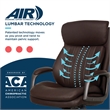 La-Z-Boy Nova Modern Executive Office Chair Vegan PU Leather in Brown
