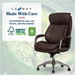 La-Z-Boy Nova Modern Executive Office Chair Vegan PU Leather in Brown