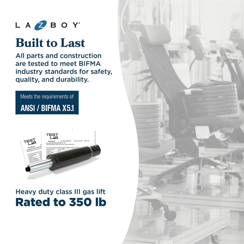 La-Z-Boy Nova Modern Executive Office Chair Vegan PU Leather in Brown