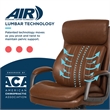 La-Z-Boy Nova Modern Executive Office Chair Vegan PU Leather in Cognac Brown