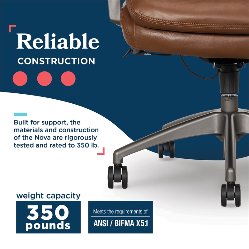 【新品未使用】LOGOS LIFE BACKHOLD CHAIR (BROWN) La-Z-Boy Nova Ergonomic Polyurethane Swivel Executive Chair