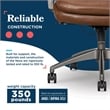La-Z-Boy Nova Modern Executive Office Chair Vegan PU Leather in Cognac Brown