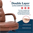 La-Z-Boy Sonata Executive MidBack Office Chair Bonded Leather Cognac
