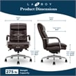 La-Z-Boy Sonata Executive MidBack Office Chair Bonded Leather Brown and Chrome