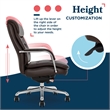 La-Z-Boy Sonata Executive MidBack Office Chair Bonded Leather Brown and Chrome