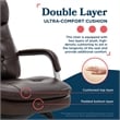La-Z-Boy Sonata Executive MidBack Office Chair Bonded Leather Brown and Chrome