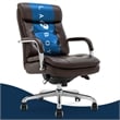 La-Z-Boy Sonata Executive MidBack Office Chair Bonded Leather Brown and Chrome