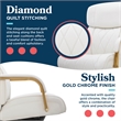 La-Z-Boy Symphony Executive Office Chair Bonded Leather White and Gold