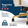 La-Z-Boy Symphony Executive Office Chair Bonded Leather White and Gold
