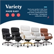 La-Z-Boy Symphony Executive Office Chair Bonded Leather White and Gold