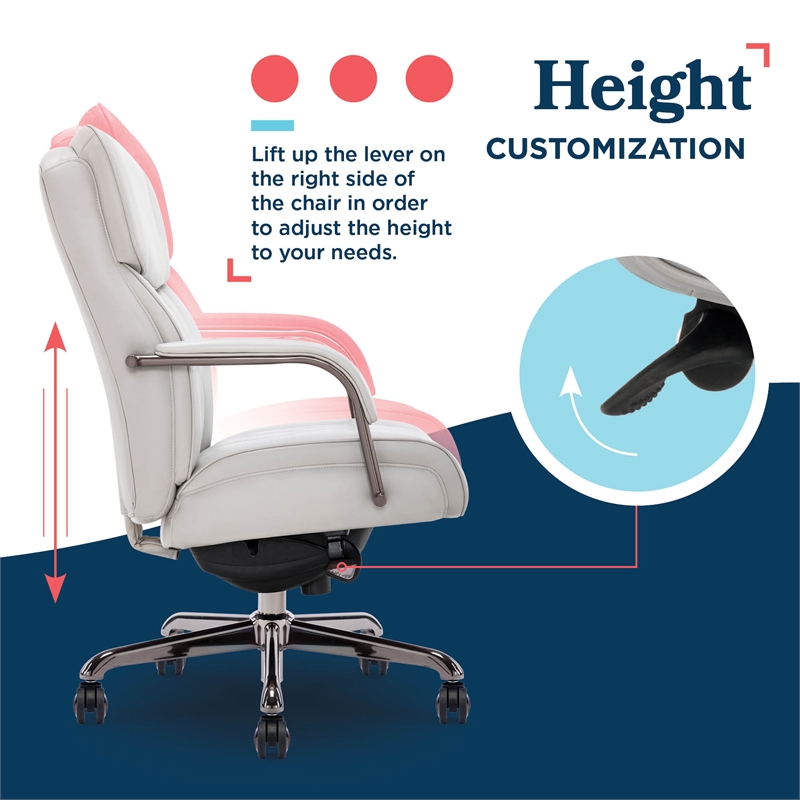 La-Z-Boy Symphony Executive Office Chair Bonded Leather Gray