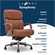 La-Z-Boy Symphony Executive Office Chair Bonded Leather Cognac and Graphite