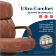 La-Z-Boy Symphony Executive Office Chair Bonded Leather Cognac and Graphite