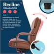 La-Z-Boy Symphony Executive Office Chair Bonded Leather Cognac and Graphite