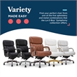 La-Z-Boy Symphony Executive Office Chair Bonded Leather Cognac and Graphite