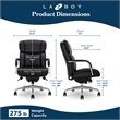 La-Z-Boy Symphony Executive Office Chair Bonded Leather Black and Chrome