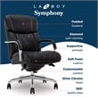 La-Z-Boy Symphony Executive Office Chair Bonded Leather Black and Chrome
