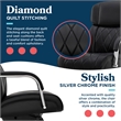 La-Z-Boy Symphony Executive Office Chair Bonded Leather Black and Chrome