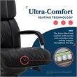 La-Z-Boy Symphony Executive Office Chair Bonded Leather Black and Chrome