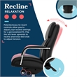 La-Z-Boy Symphony Executive Office Chair Bonded Leather Black and Chrome
