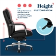 La-Z-Boy Symphony Executive Office Chair Bonded Leather Black and Chrome