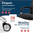 La-Z-Boy Symphony Executive Office Chair Bonded Leather Black and Chrome