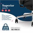La-Z-Boy Symphony Executive Office Chair Bonded Leather Black and Chrome