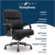 La-Z-Boy Symphony Executive Office Chair Bonded Leather Black and Graphite