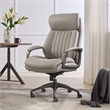 La-Z-Boy High Back Modern Executive Office Chair Vegan PU Leather in Gray