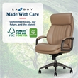 La-Z-Boy High Back Modern Executive Office Chair Vegan PU Leather Light Tan