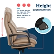 La-Z-Boy High Back Modern Executive Office Chair Vegan PU Leather Light Tan