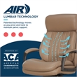 La-Z-Boy High Back Modern Executive Office Chair Vegan PU Leather Light Tan