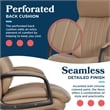La-Z-Boy High Back Modern Executive Office Chair Vegan PU Leather Light Tan